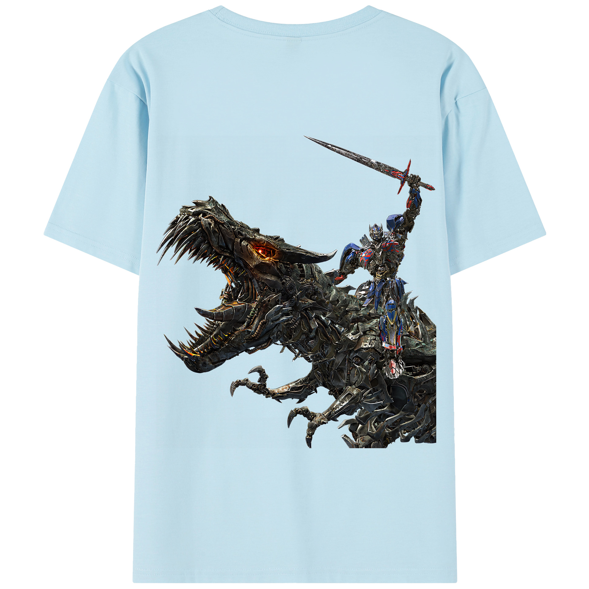 （画像用） Transformers トランスフォーマー 綿100％半袖Tシャツ（背面プリント）